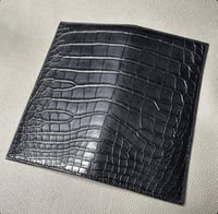 Image 3 of Black Alligator Long " Continental" Wallet / Card Holder