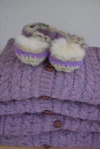 Image 6 of Wool Booties - 0-6 months - Handmade in Ireland