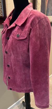 Image 4 of Vintage Pink Suede Jacket Ozzy Osbourne