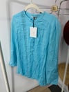 SKY BLUE SILK TOP DVF