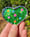 Image of Glitter heart green