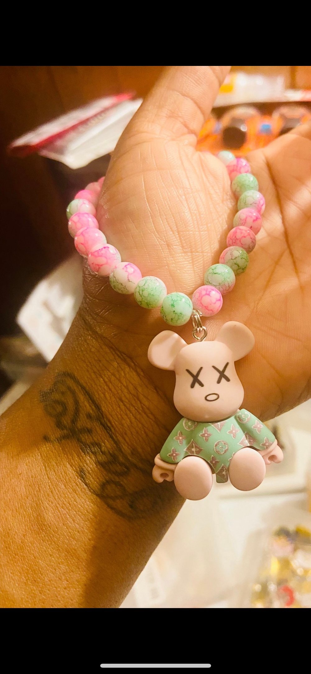 Image of Designer inspired louis vuitton teddy bear bracelets