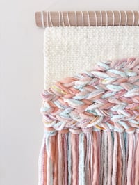 Image 2 of Woven Wall Hanging - Pink and Textured