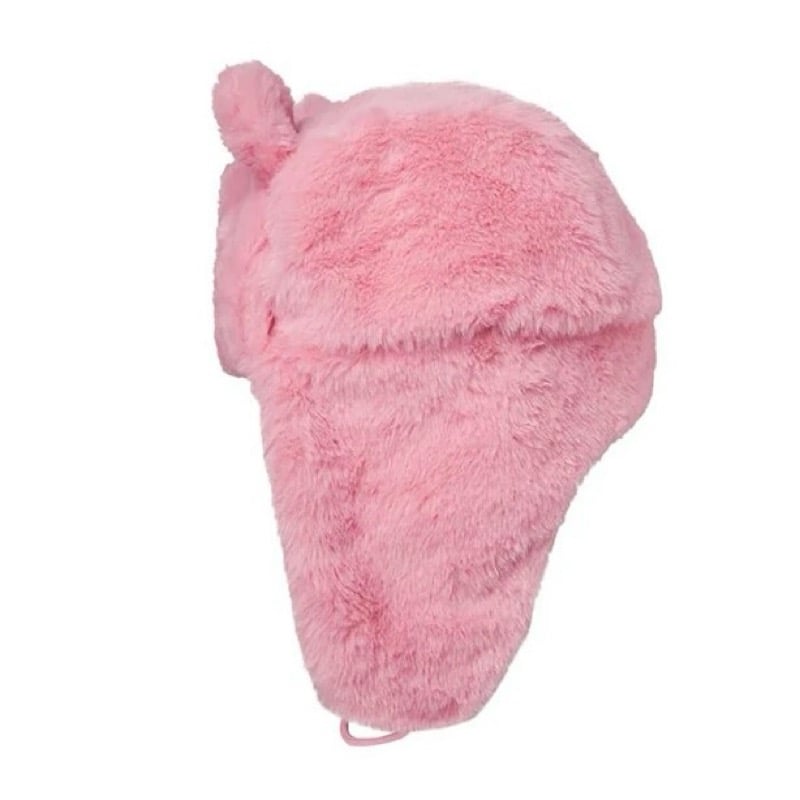 Fuzzy Pink Ushanka Hat