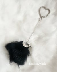 Rabbit fur keychain