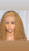 Honey blonde Deep Wave Wig
