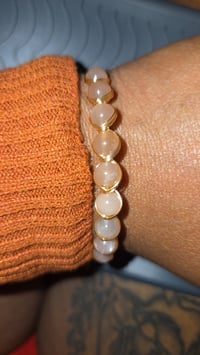 Image 5 of peach moonstone bracelet