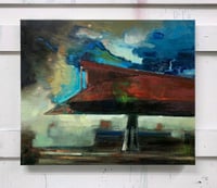 Image 3 of Painting / maleri / "ISLANDS BRYGGE – Malerdrømme og tankestreger – Pinen" / 40x50 cm