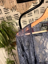 Image 2 of blue lace cover up