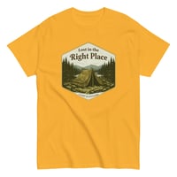 Image 8 of Unisex classic tee, Lost in the Right Place T-Shirt | Camping Explore Outdoor Graphic Tee