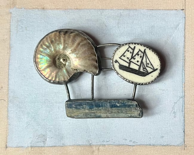 OF SEA AND STONE BROOCH 