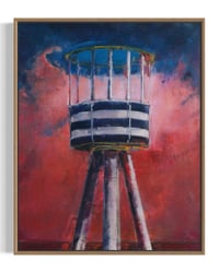 Image 3 of Painting / maleri / "Charlottenlund – Malerdrømme og tankestreger – Udkigstårnet" / 80x100 cm