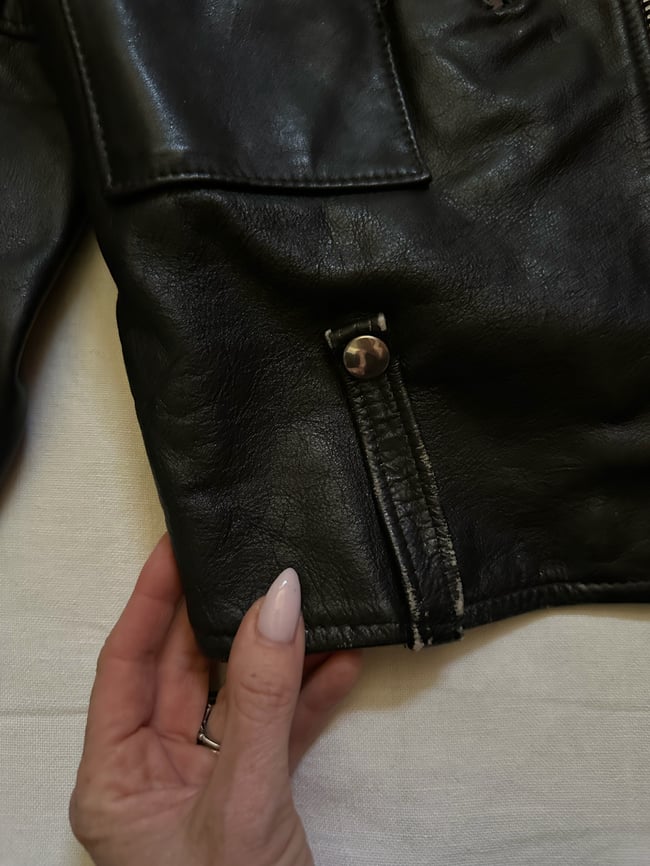 1960s Harley Davidson cycle queen leather motorcycle biker jacket