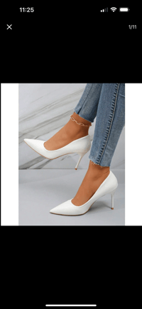 Image 1 of White Pumps