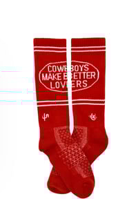 Image 1 of Cactus Alley Cowboy Lover Red Performance Socks