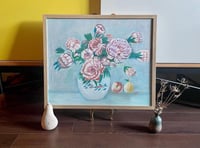 Image 1 of “Peonies and Fruits”, Oil on Canvas
