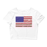 Image 2 of PatiorsCo USA Flag - Women’s Crop Tee