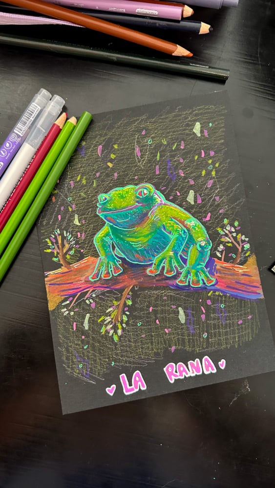 Image of La Rana | The Frog | Loteria Original Art
