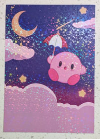 Image 2 of Holographic Kirby print