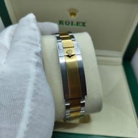 Image 5 of Rolex Style - Black on Gold w/ Gold+Silver Band (DateJust)