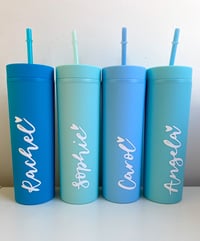 Image 3 of 16oz Personalised Skinny Tumblers 