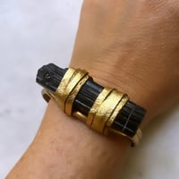 Image 3 of BLACK TOURMALINE solid brass cuffs
