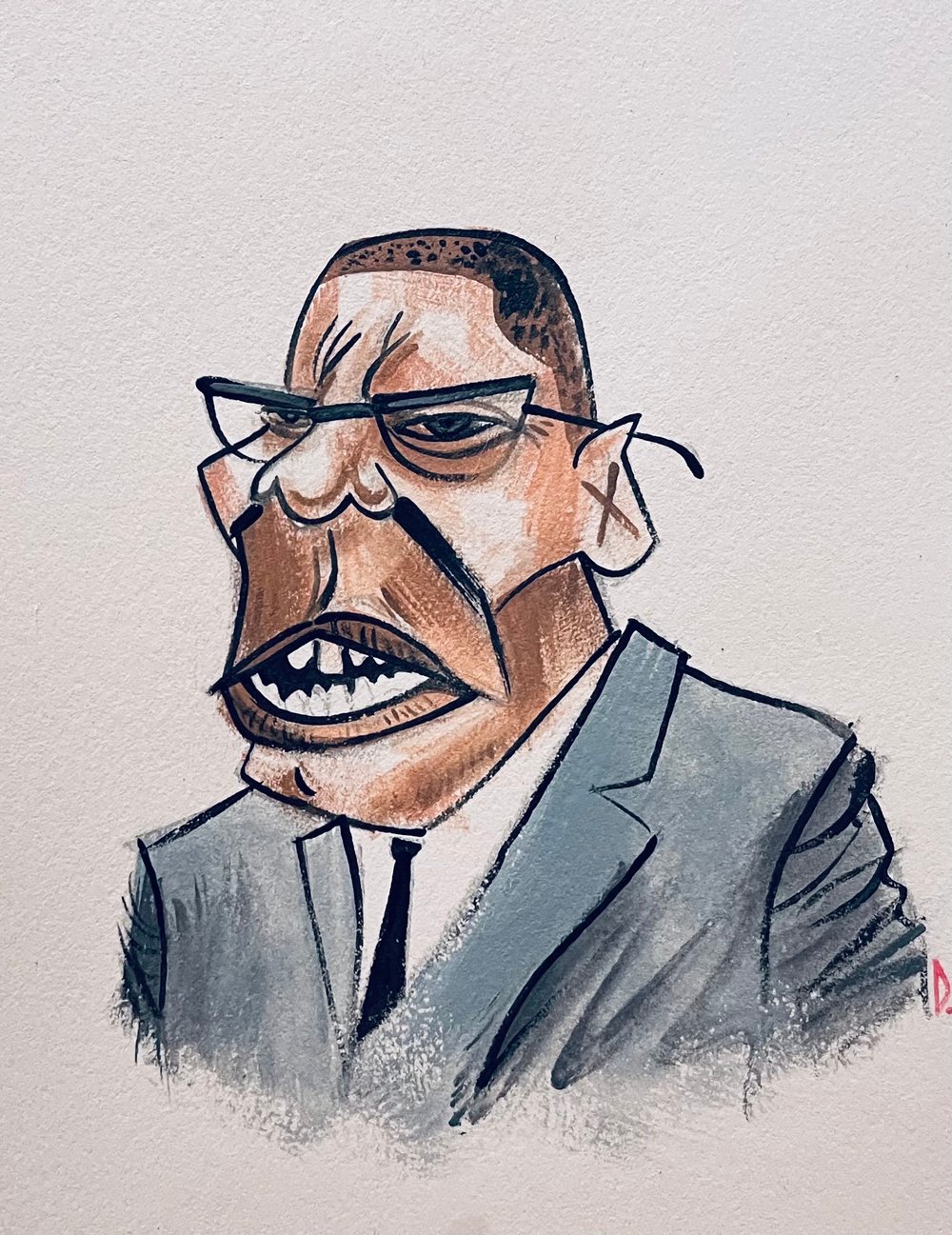 Caricature 6 - Malcom X