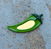 Image 2 of Fused Glass Jalapeño Mirror