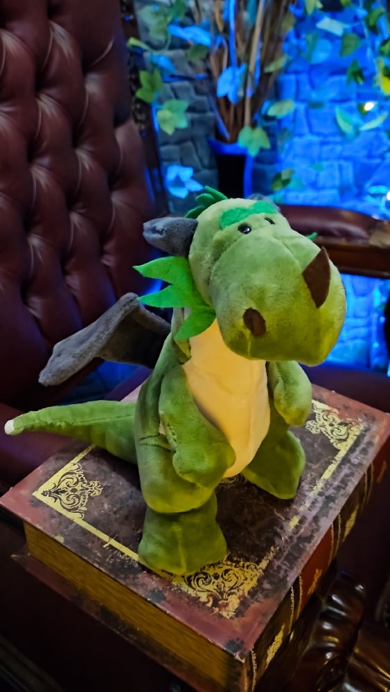 👑The Armored Kingdom Green Standing Snugglefang the Soft Dragon Plushie