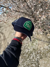 Image 1 of 198 Navy Blue Trucker Snap Back 