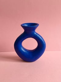 Blue circle vase