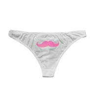 Image 1 of pink mustache panty L