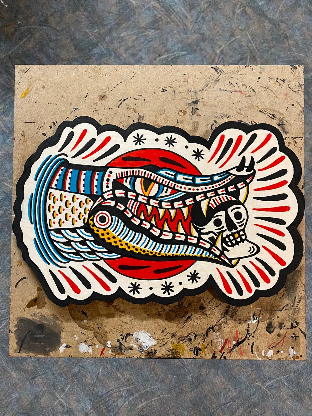 Crocodile Love You / Acrylic on Wood 