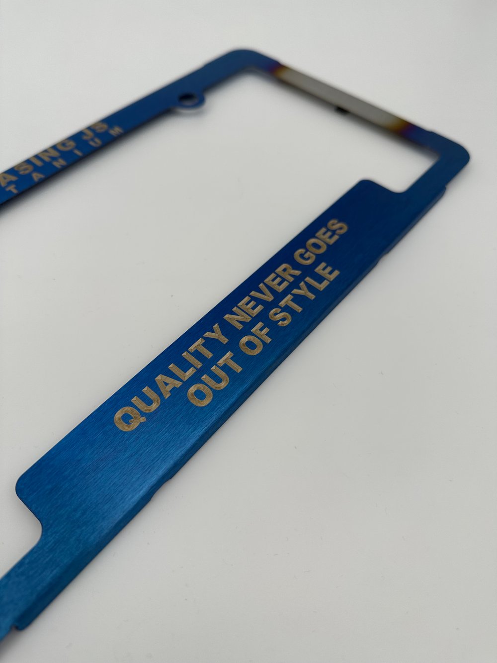 Titanium license plate Frame