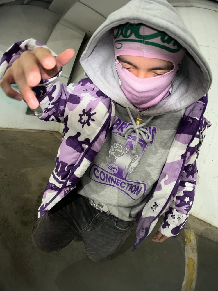 Image of HYPNOTIZED WORLD HOODIE (PURPLE)