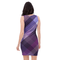 Image 3 of Bodycon dress (purple plaid)