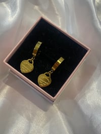 Image 1 of Gold hoop tiff earrings