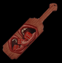 dice hand painted paddle