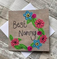 Best Nanny floral card