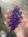 Image of Blue and Purple glitter 13 point hair clip