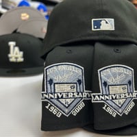 Image 3 of New Era 59Fifty Black- Metallic Blue Gray