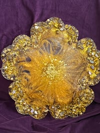 Image 2 of Golden Flower Decor Multi-use Tray