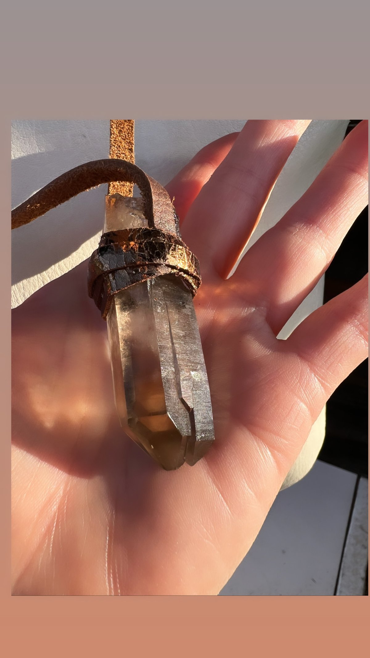 *new* TWIN SMOKEY QUARTZ FATTY-brown + bronze