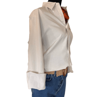 Image 4 of Vintage Chaps Ralph Lauren Cream Button Up Cotton Men’s Shirt - 15.5/35 Small