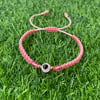 Pink evil eye bracelet