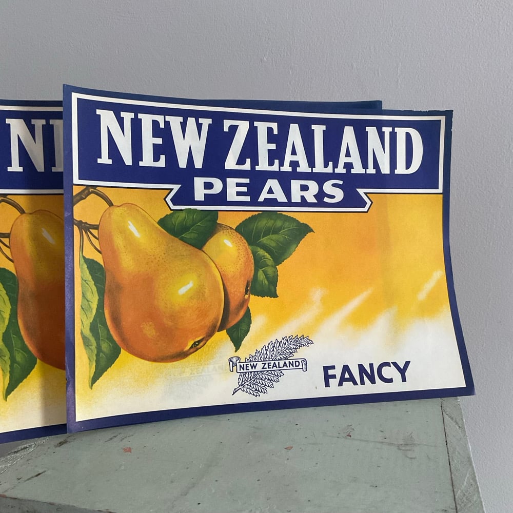 Image of 4 New Zealand Pear Labels (set no.3)