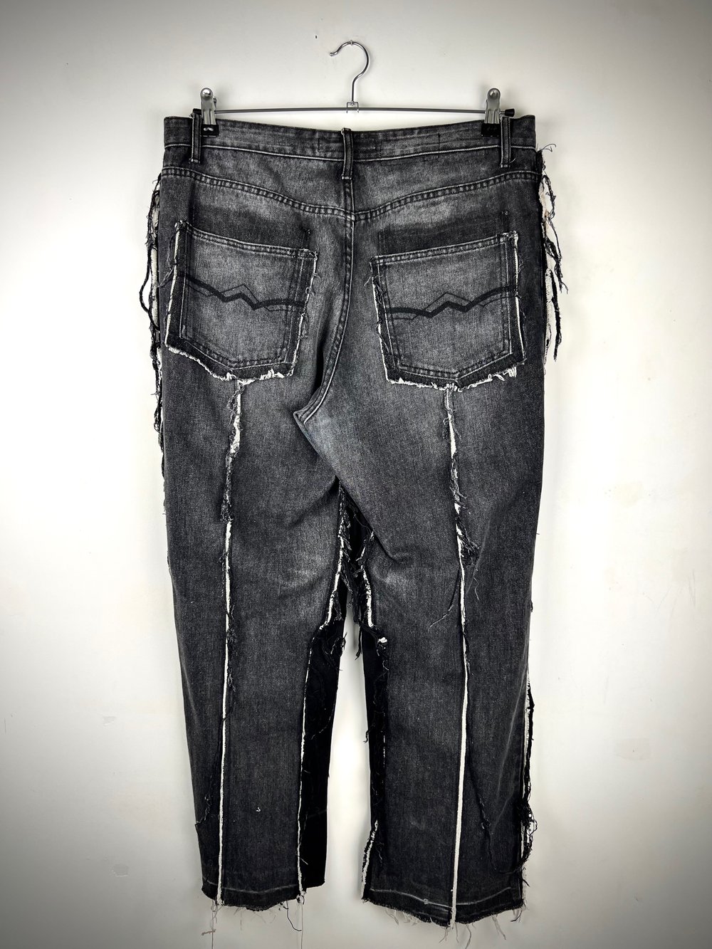 Fringes grey denim 