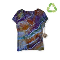 Image 1 of ♻️ UPCYCLED S Jersey Double Knit Top in Geode Ice Dye