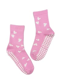 Image 1 of Heart Pink Lover girl Grip Socks 🏹💕