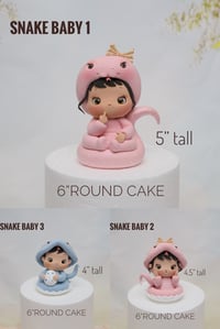 Image 5 of Cute Snake Cake Topper - Lightweight Clay